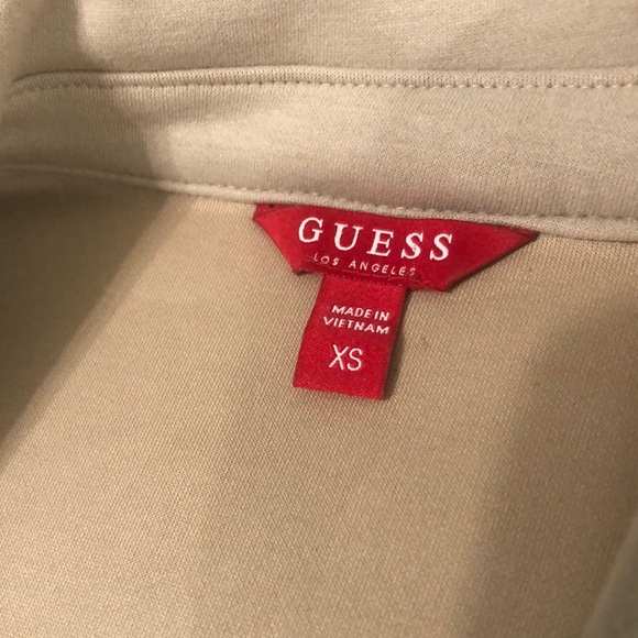 Guess Cream Blazer Asymmetrical Design - Picture 2 of 5